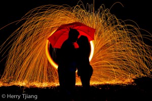 Steel wool photography for pre wedding
